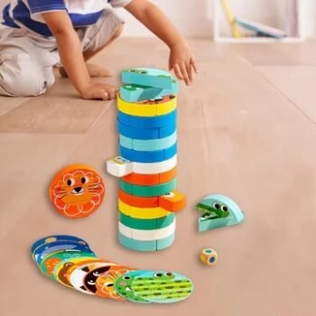 Animals Tumble Tower Wooden Blocks