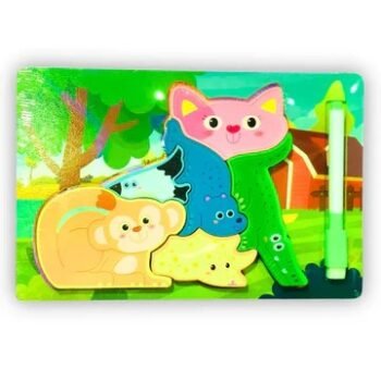 Cute Animal Friends Wooden Puzzle