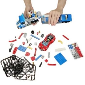 Police Truck & Trailer Building blocks