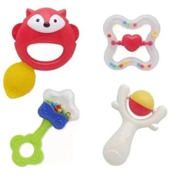 Baby Rattles Pack Of 4 Multicolor