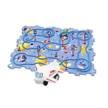 Rail Car Puzzle Track Playset
