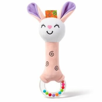 Baby Soft Rattle Bunny Baby Pink - Sunshine