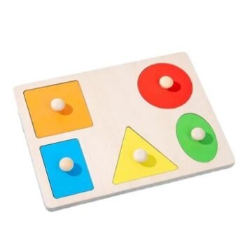 Wooden Colorful Shapes Puzzle Board