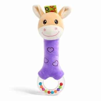 Baby Soft Rattle Lama Purple