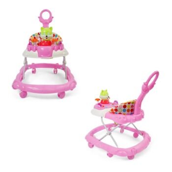 Baby Walker Push Bar-Pink