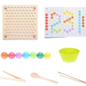 Wood Cut Beads Game Puzzle Board