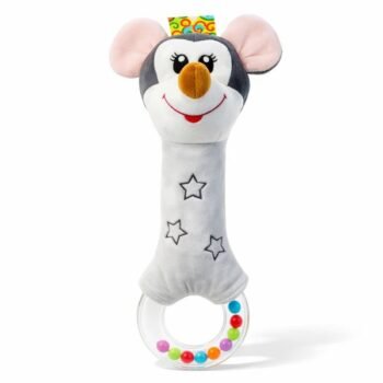 Baby Soft Rattle Mickey Mouse Grey
