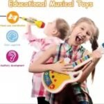 Children's light music guitar with microphone